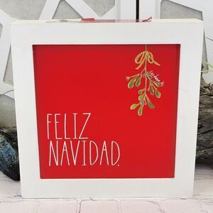 Rae Dunn FELIZ NAVIDAD 8" Wooden Sign Wall Art